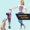 DODOPET Passeggino per animali domestici Pieghevole Carrello per trasportini per cani e gatti per esterni Carrello per passeggino a 4 ruote in tessuto Oxford per viaggiare274B