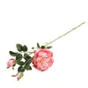 Flores Decorativas Flor de Seda Falsa Aparência Realista Estética Arranjo de Cores Brilhantes Rosa Falsa Caule Rosa Suprimentos para Festas