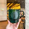 Kolekcja Starbucks Cup przezroczysty gradient niebieski ocean winorośl tkanie szklanego szklanego filiżanki kawy kubek kubek