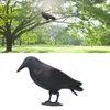 Garden Decorations Plastic Crow Hunting Decoys Garden Bird Deter Scarer Scarecrow Mice Pest Control Deterrent Repeller Decor For Bird Control Black 230721