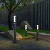 Avec détecteur de mouvement LED lampe de jardin pilier en aluminium moderne cour extérieure Villa paysage bornes lumière