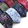 Bow Ties Man's 6 cm Casual Floral Tie Fashion Red Blue Green Flower Print Business NecTie Suit Cravat Wedding Party Cadeau