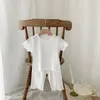 Clothing Sets Korean Children's Summer Boys And Girls Kids Baby Clothes Breathable Short Sleeve Stretch Comfort Home Wear Set For Born