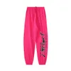 Designer Uomo Donna Felpa con cappuccio Felpa rosa Tuta Spider Web Pullover Pantaloni sportivi Set Pantaloni Young Thug