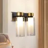 Wall Lamps Modern Copper LED Lights Bedroom Bedside Study Light Living Room Balcony Aisle Gold Lamp Corridor Sconce