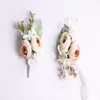 Forest Wedding Supplies Bräutigam Braut Brautjungfer Handgelenk-Corsage Boutonnieres Romantische Boho-Hochzeitsveranstaltungen Flowers313l