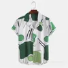 Chemises décontractées masculines 2023 Summer Youth Top Fashion Tropical Hawaii Léger Coton Polo Colon Collier Short Shirt