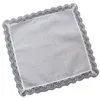 Table Napkin 3PCS Wedding Handkerchief Party White Lace Cloth Women Events Cotton Towels Thin Hanky Guardanapo