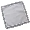 Guardanapo de Mesa 3PÇS Lenço de Casamento Festa Renda Branca Pano Feminino Eventos Toalhas de Algodão Lenço Fino Guardanapo