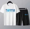 Men's T-Shirts New Summer Trapstar T Shirt and Shorts Set Luxury Brand Cotton TShirt Print 2 Piece Suit Women's Tracksuit Design of motion 417ess