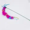 2018 Cat Pet Interacitve Toys Funny Stick Pet Cat Teaser Feather Toys with Ribbon Wand Catcher Teaser Sticks Cats Toy324Z