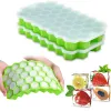 Bandejas de cubitos de hielo de nido de abeja con tapas extraíbles Gel de sílice Ices Coolers Cubes Mold BPA Modelo de silicona casero DIY Iced