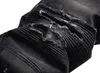 Mens Jeans ripped stretch jeans black motorcycle slim casual 230721