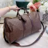 New designer bags outdoor travel bag luxury ladies men Top shoulder handbag leather large capacity size 45cm 55cm with lock wallet presbyopic plaid