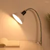 Lampes de table 20W E27 Lampe de bureau avec base de serrage et col de cygne réglable de 500 mm US Plug In Clip pour lit / placard Dortoir Lecture