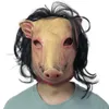 Masques de fête Horror Saw Cry Pig Head Masque Cosplay Bloody Demon Killer Animal Casque Halloween Carnaval Night Club Costume Props 230721