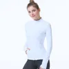 Lu Align Lemon Yoga Bra Kvinnor Definiera träningspass Sportrock Fiess Jacket Sport Snabbt Dry Activewear Top Solid Zip Up Sweatshirt Sportwear Gym