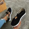 2024 sandálias esporte verão casual cunhas plataforma feminina roma praia fivela chinelos de salto baixo mujer zapatillas 8131