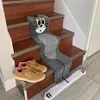 카펫 60x90cm 70x120cm 크리에이티브 톰 고양이 카펫 카펫 만화 계단 계단 깔개 재미있는 애니메이션 3D 프린트 침실 바닥 매트 홈 데코 장식 295r