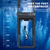 Double Space IPX8 Vattentät telefon Pouch Case Floating Underwater Dry Bag For Swimming Semester för iPhone 14 Pro Max 13 12 Samsung S23 S22 S10 S20 S21 Ultra upp till 7 tum