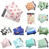 100pcs 37 25 5cm Packaging Bag Flamingo Floral Leaf Courier Bag Poly Mailer Self Seal Plastic Mailing Express Storage Bag Custom 2241C