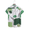 Chemises décontractées masculines 2023 Summer Youth Top Fashion Tropical Hawaii Léger Coton Polo Colon Collier Short Shirt