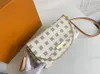 Lüks tasarımcı yüksek kaliteli pochette cüzdanlar çapraz vücut tasarımcı çanta kadın çanta omuz çantaları bayanlar lüksler vintage kahverengi deri damier tuval çanta çanta