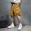 Shorts masculinos roupas de verão casuais 2023 cor sólida roupas de trabalho ao ar livre cordão solto esportes na altura do joelho calças diárias