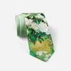 Bow Ties Men's Oil Sunflower Print Tie For Men High Quality Classic Monet Gentleman Neckties Party Matching Slim Fit Funny