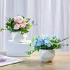 Flores Decorativas Simulação Geométrica Minimalista Nórdica Decorações de Flores Sala de Estar Mesa de Jantar Casa Plantas Verdes e Bonsai