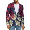 Abiti da uomo Polinesiano Tribale Samoano Totem Tatuaggio Samoa Stampe Stile Moda Slim Giacca da lavoro Casual Blazer con scollo a V Cappotto