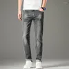 Heren Jeans 2023 Lente/Zomer Klassieke Retro Fit Recht Dun Nostalgische Mode Katoen Stretch Lichtgewicht Lounge Broek