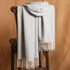 Scarves Korean Winter Thick Cashmere Scarf Women Shawl Sjaal For Ladies Cashmer Plain Shawls And Wraps