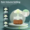 Rain Cloud Humidifier, Water Drip With Adjustable LED Lights White Noise Humidification Desk Fountain Bedside Sleeping Relaxing Mood