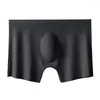 Underpants Breathable Ice Silk Boxer Shorts Summer Quick Drying Seamless Ultra-thin Stretch Men Underwear