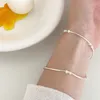 Strang Persönlichkeit Erweiterte Koreanische Elastische Doppelschicht Perle Ins Nischen Design Cool Wind Armband Mori Serie Einfachen Schmuck