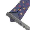 Bow Ties Classic Navy Blue Neckties Fashion Men Animal Fruits Floral Wedding Jacquard Woven Silk Man Solid Skinny Neck Tie