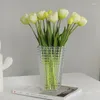 Dekorative Blumen, 5 Köpfe, künstliche Tulpen, Hochzeit, Heimdekoration, Einrichtung, Simulation, Hand, gefälschter Blumenstrauß, Po, Studio-Shooting-Requisiten