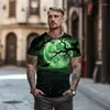 Men's T Shirts 3D Horror Scene Printing Pattern -shirt Street Fashion Oversized 2023 Summer Casual Top