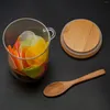 숟가락으로 저장 병 양념 항아리 숟가락 차 커피 소금 부엌 도구 재사용 가능한 유리 용기에 밀폐