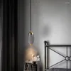 Pendant Lamps Modern Crystal Ball LED Lights Nordic Copper Lighting Bedroom Bedside Single Headlights Bar Corridor Small Hanging