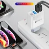 PD20W Hemväggladdare 3USB+Typ C Fast Charging Travel Adapter för iPhone 14 Pro Max Samsung