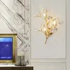 Applique murale Style européen moderne Rrystal Led 3 têtes lumineuses pour salon salle de bain éclairage intérieur décoration chevet