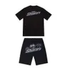 Sommaren ny Trapstar London Shooter kortärmad t-shirt kostym Chenille avkodar svart is smak 2.0 herrar rund hals t-short shorts design av rörelse 417ess