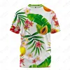 Men Terts Summer -Shirt Plant ثلاثي الأبعاد المطبوع اتجاهات الأزياء