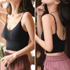 Camisoles & Tanks Camisole For Women Fitness Bralette Crop Tops Summer Elegant Sexy All-match Casual Beauty Back Tank Top Padded Bra