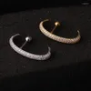 Studörhängen överdriven mode c-formade öronpiercing smycken för kvinnor zirkon ben naglar rostfritt stål skruv 1 st
