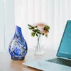1 pçs azul manchado bico oblíquo vaso vidro aromaterapia umidificador bonito material estético itens mais baratos disponíveis para sala de aula escola quarto escritório viagens
