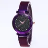 Diamant ciel étoilé cadran montre belle violet Quartz femmes montre dames montres mode femme décontracté montres266k