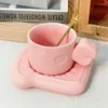 Koppar Saucers Creative Macron Color Ceramic Coffee Cup Sets Cheese Tea Mugs With Teartabell Products Gifts To Girl Boy Milk Water